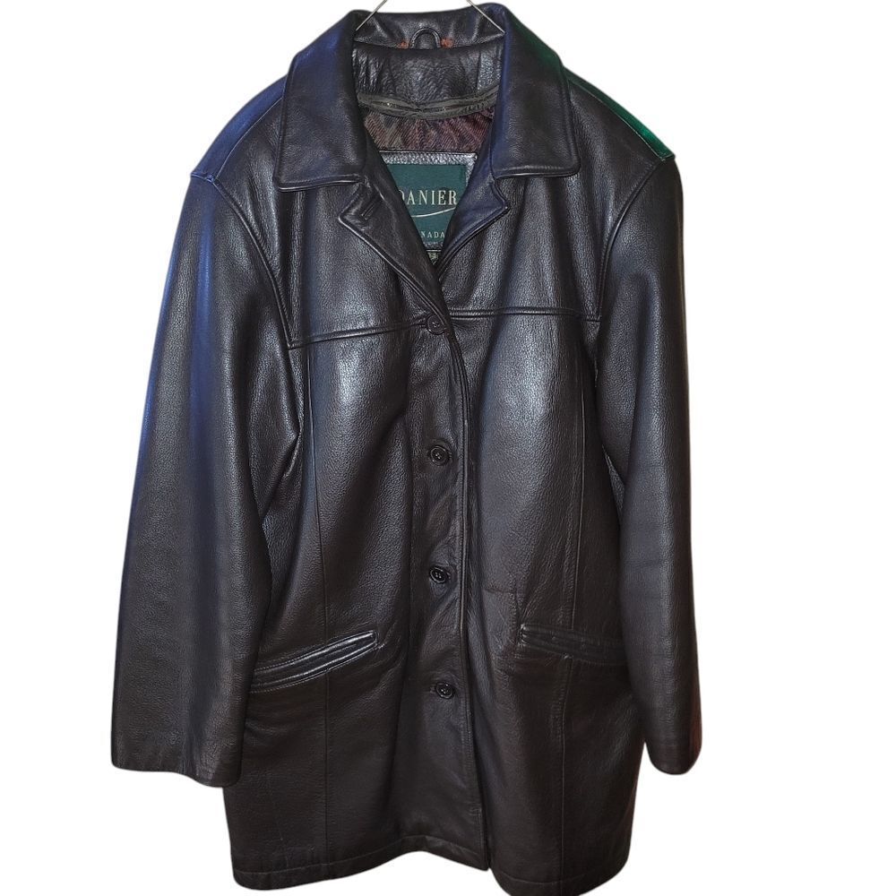 Danier Mens leather pea coat